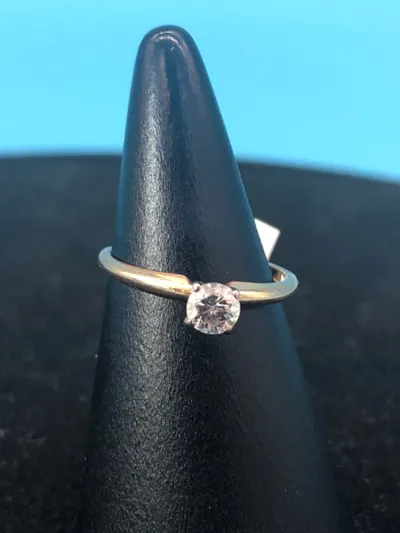 Lady's Diamond Solitaire Ring 1 Diamond .25 Carat T.W. 14K Yellow Gold