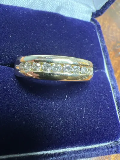 Gent's Diamond Fashion Ring 10 Diamonds .50 Carat T.W. 14K Yellow Go