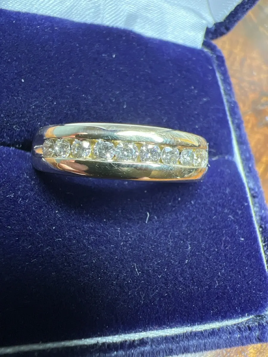 Gent's Diamond Fashion Ring 10 Diamonds .50 Carat T.W. 14K Yellow Go
