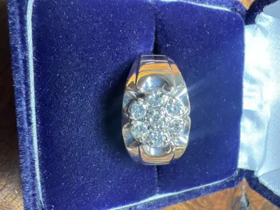 Lady's Diamond Cluster Ring 7 Diamonds .42 Carat T.W. 14K Yellow Gold