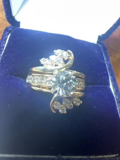 Lady's Diamond Fashion Ring 13 Diamonds 1.84 Carat T.W. 14K Yellow G