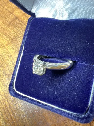 Lady's Diamond Fashion Ring 41 Diamonds .85 Carat T.W. 10K White Gol