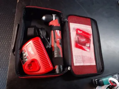 Milwaukee 2415-20 M12 Right Angle Drill with Battery, Charger & Case