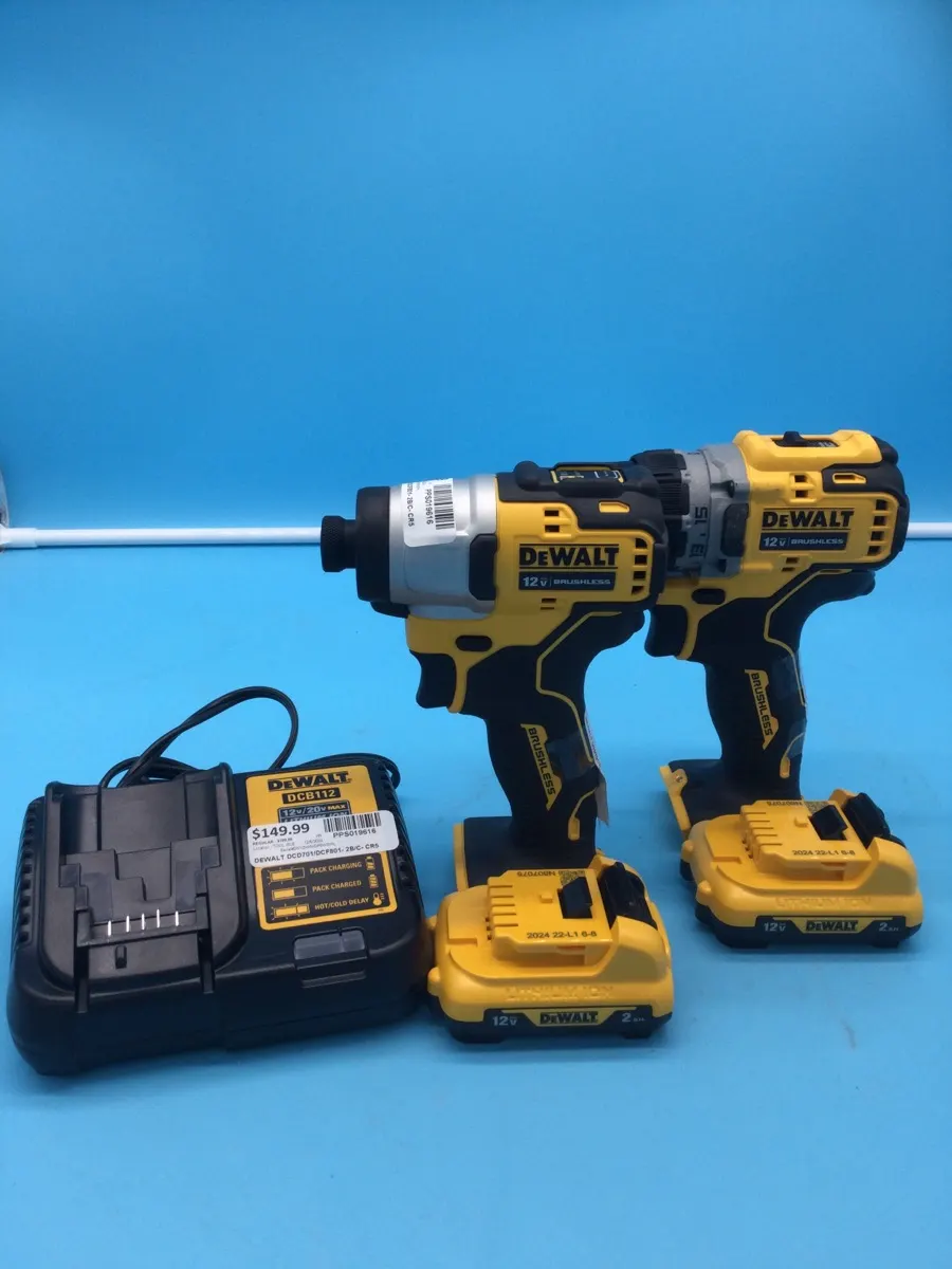 DeWalt DCD701/DCF801 12V Drill & Impact Driver Set