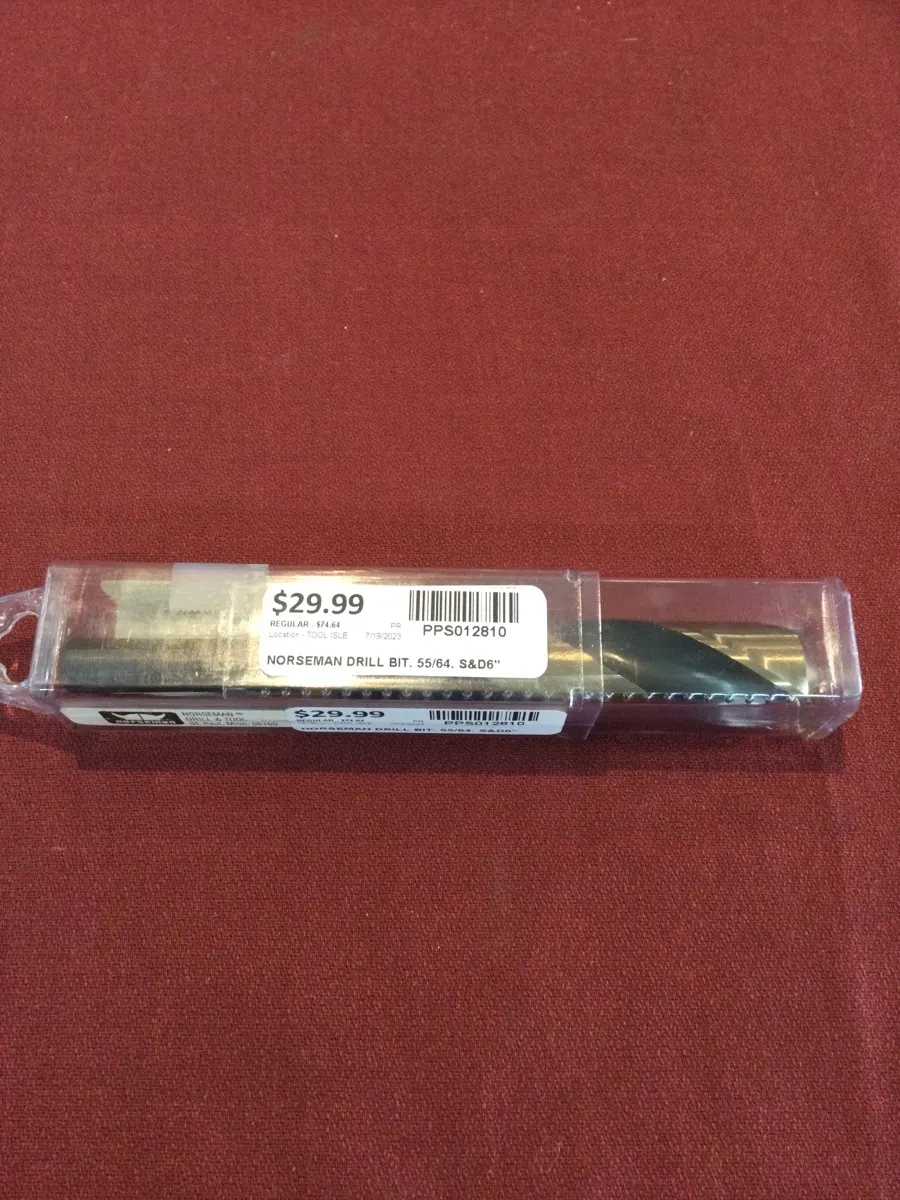 Norseman Drill Bit. 55/64. S&D6"