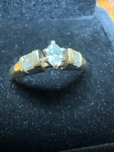 Lady's Diamond Fashion Ring 5 Diamonds .31 Carat T.W. 14K Yellow Gold