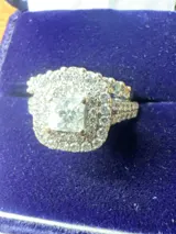 Lady's Diamond Wedding Set 128 Diamonds 2.22 Carat T.W. 14K White Go photo 2