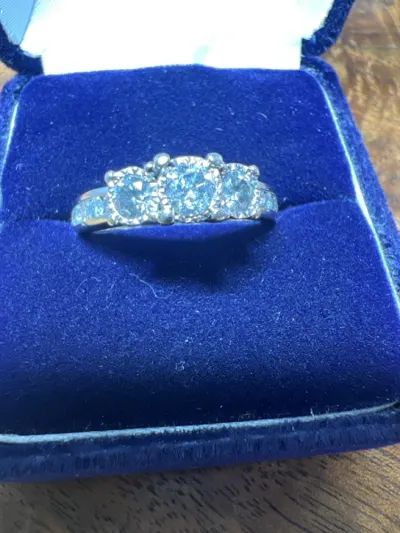 Lady's Ring 13 Diamonds .79 Carat T.W. 10K White Gold
