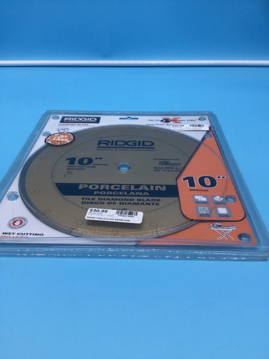 Ridgid 10" Porcelain Tile Diamond Blade CJ10P Drill Bit Set