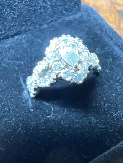 Lady's Diamond Fashion Ring 41 Diamonds 1.55 Carat T.W. 14K White Gold