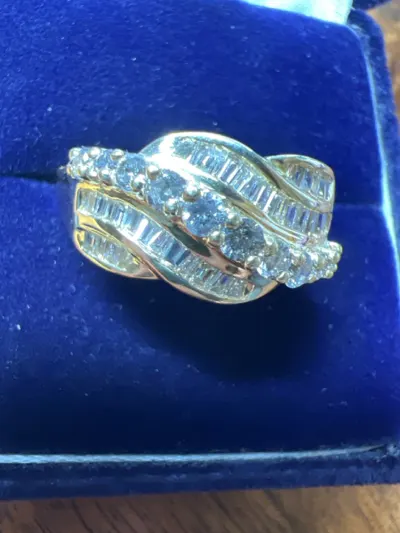 Lady's Diamond Fashion Ring 46 Diamonds .84 Carat T.W. 14K Yellow Gold