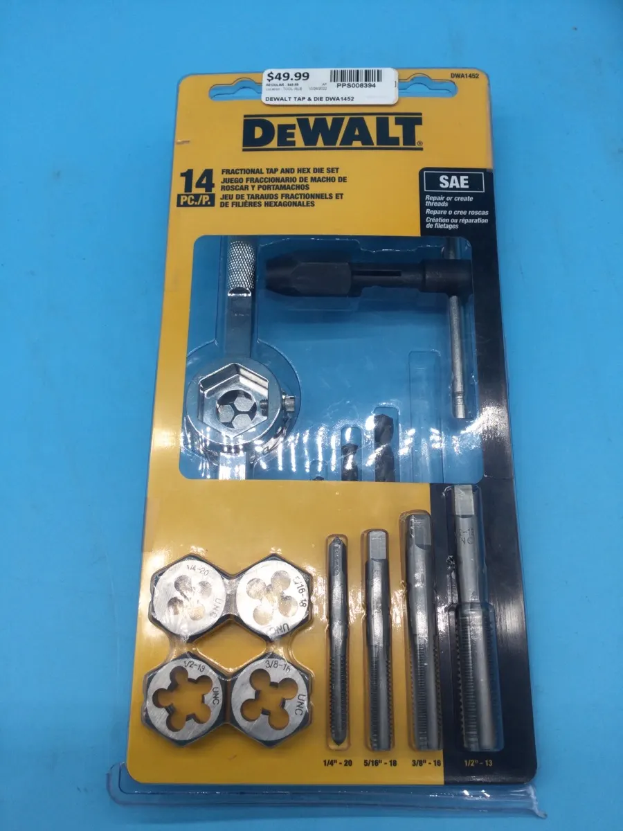 DeWalt DWA1452 Tap and Die Set