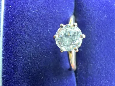 Lady's Diamond Solitaire Ring .75 CT 14K Yellow Gold 1.7dwt Size 7