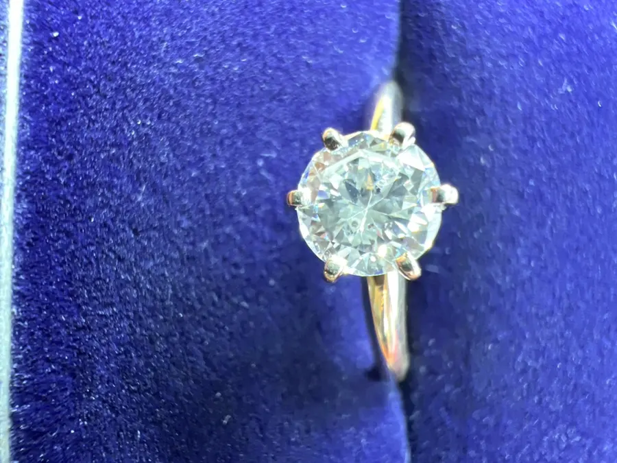 Lady's Diamond Solitaire Ring .75 CT 14K Yellow Gold 1.7dwt Size 7