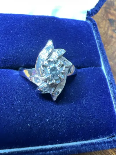 Gent's Diamond Fashion Ring 7 Diamonds .19 Carat T.W. 14K White Gold