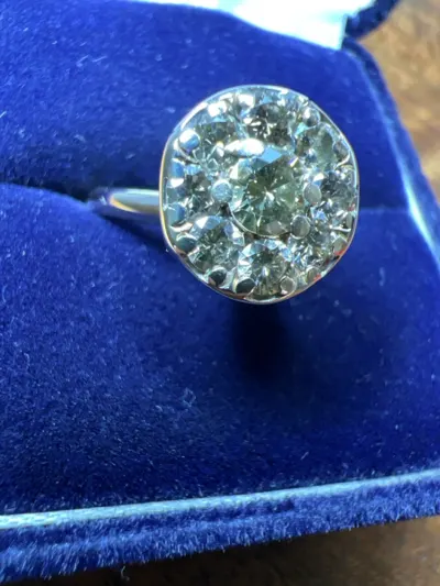 Lady's Diamond Fashion Ring 9 Diamonds 1.05 Carat T.W. 10K Yellow Gold