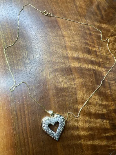 16" Diamond Necklace 45 Diamonds .90 Carat T.W. 10K Yellow Gold 3.1D