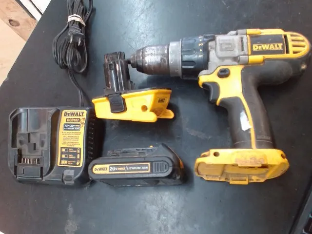 DeWalt DCD950 18V Hammer Drill with 20V Adapter, Battery & Charger