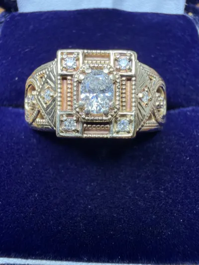 Gent's Diamond Fashion Ring 11 Diamonds .50 Carat T.W. 10K Yellow Go