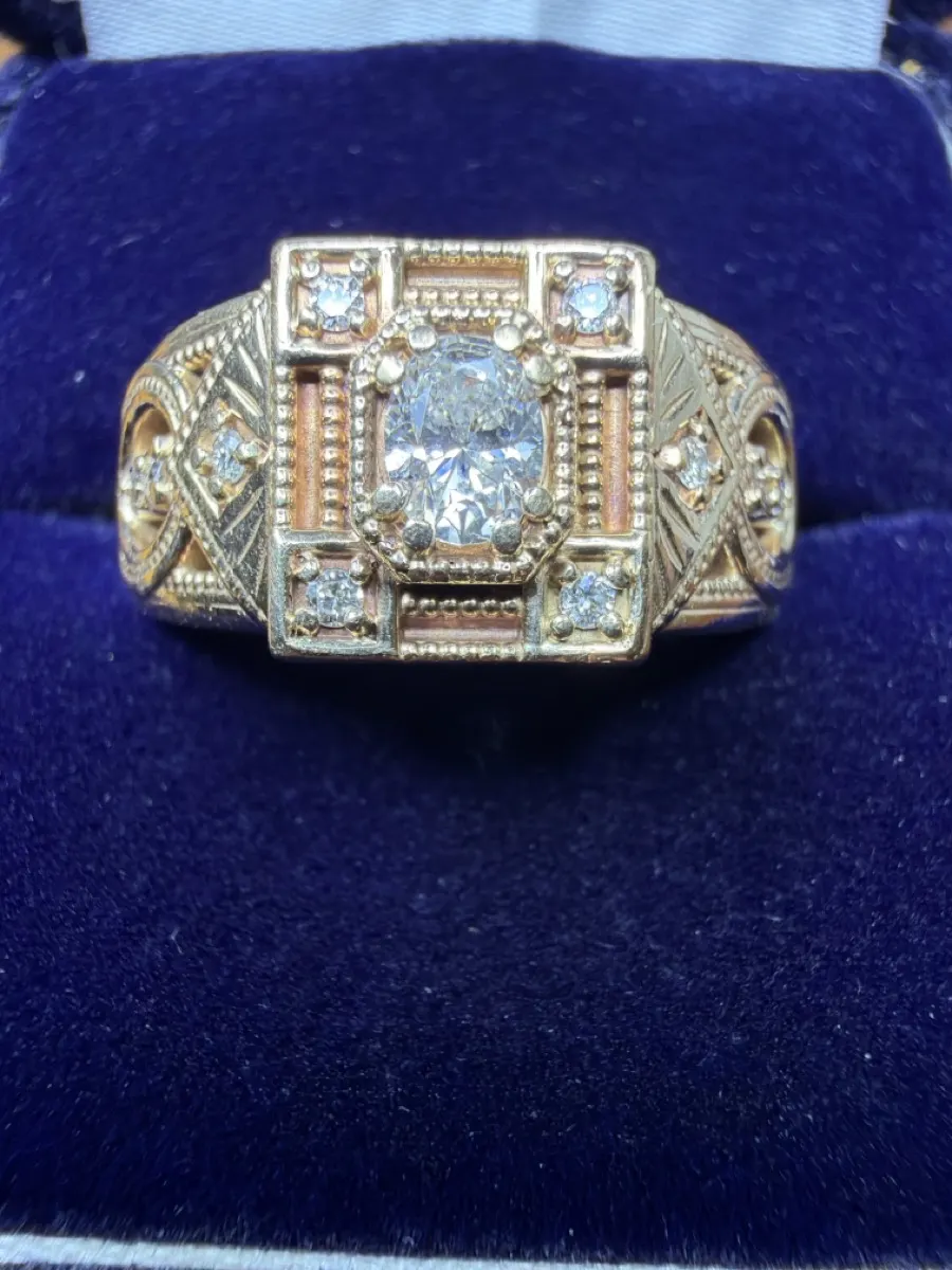 Gent's Diamond Fashion Ring 11 Diamonds .50 Carat T.W. 10K Yellow Go