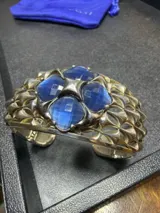 Tacori Blue Stone Silver-Stone Bracelet 925 Silver 37.2dwt photo 3