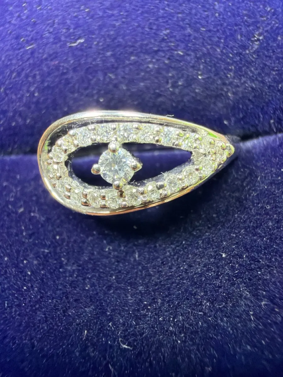 Lady's Diamond Fashion Ring 21 Diamonds .26 Carat T.W. 18K White Gol