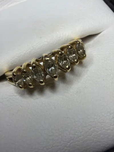 Lady's Diamond Fashion Ring 7 Diamonds .52 Carat T.W. 14K Yellow Gol