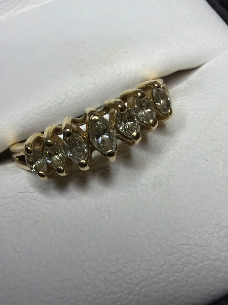 Lady's Diamond Fashion Ring 7 Diamonds .52 Carat T.W. 14K Yellow Gol